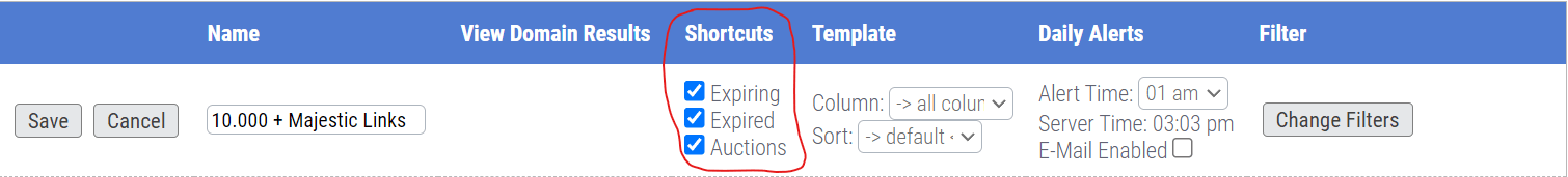 Shortcuts